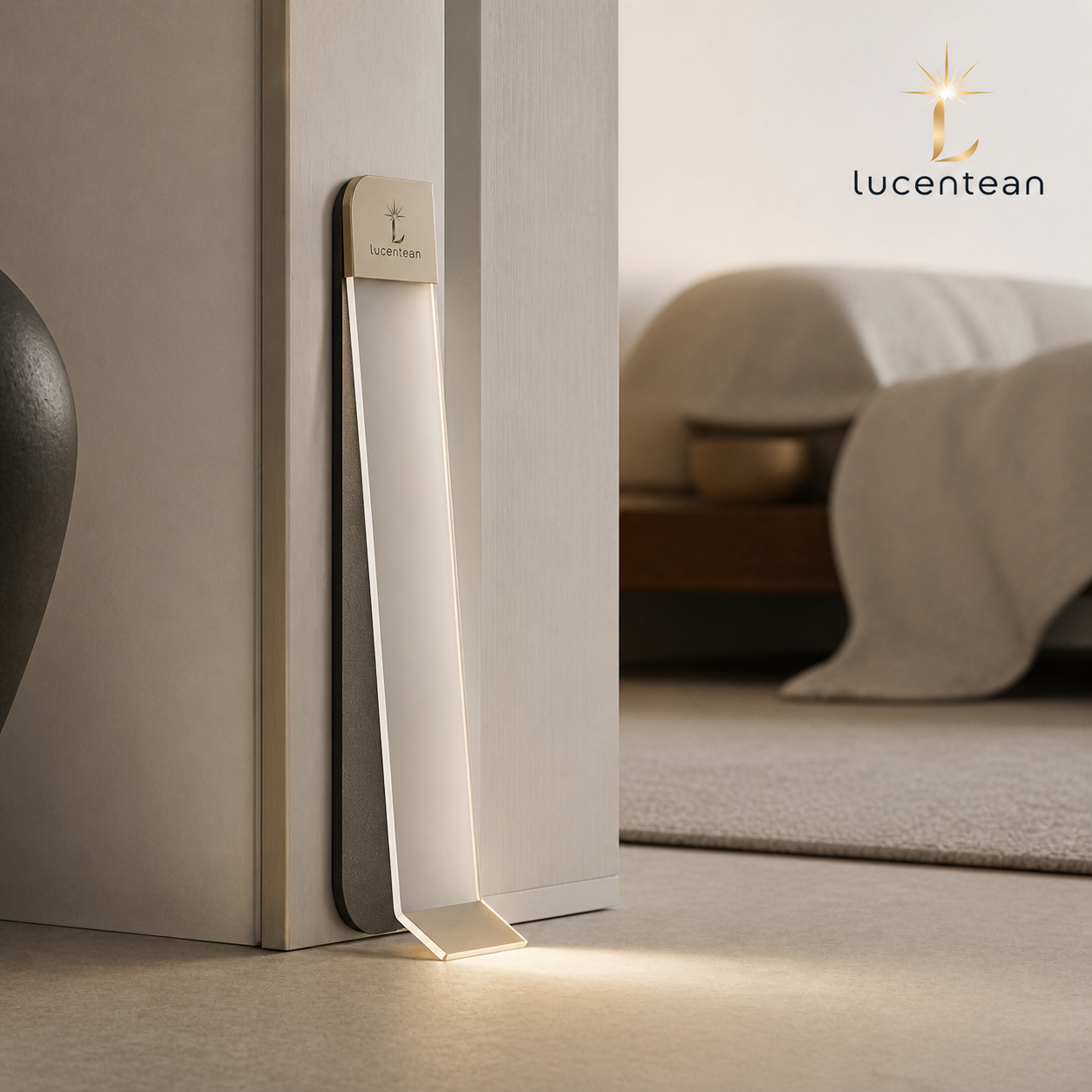 Lucentean™ Night Doorway Guide Fin — Slim Threshold Orientation Marker